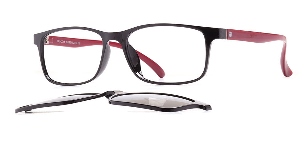 BENX FANTASIA Clipon Teenage Man Rectangular Full-Rimmed Ultem Polarize BXTR90 923-0615